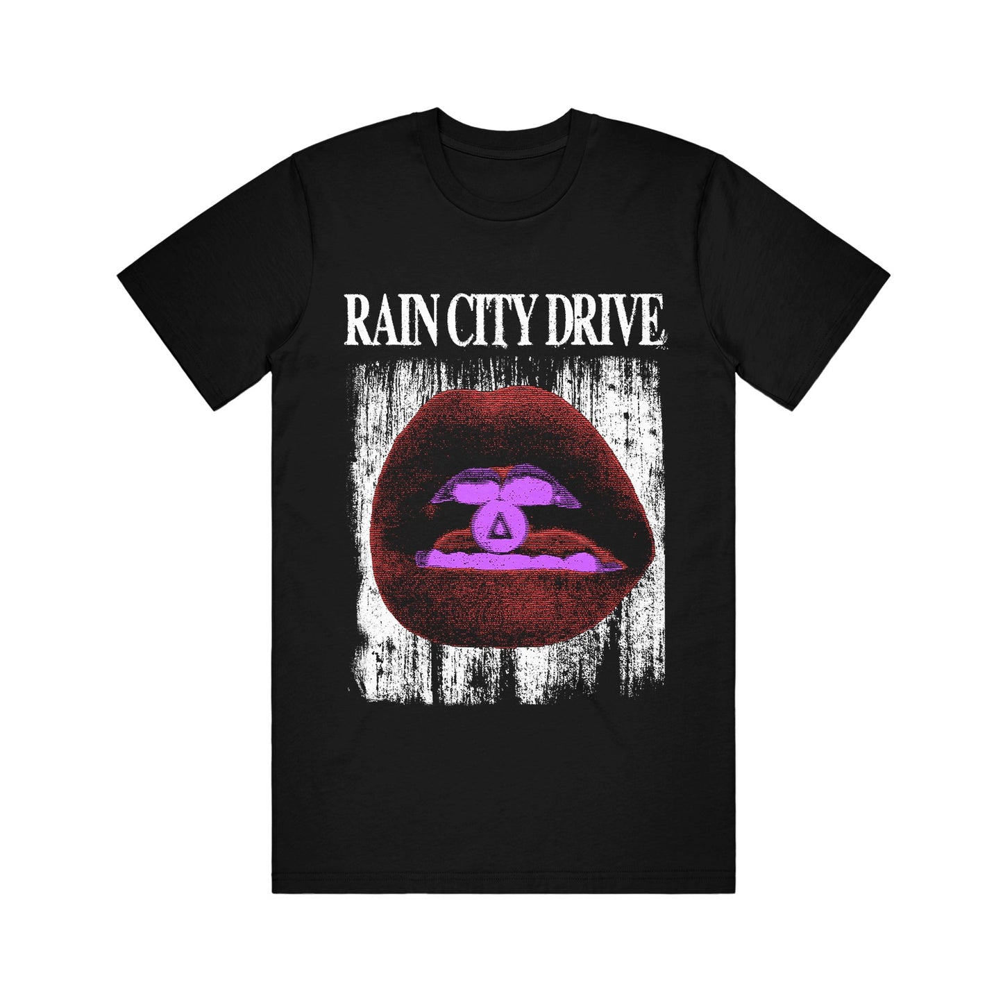 Lips (Red Version) - Black T-Shirt